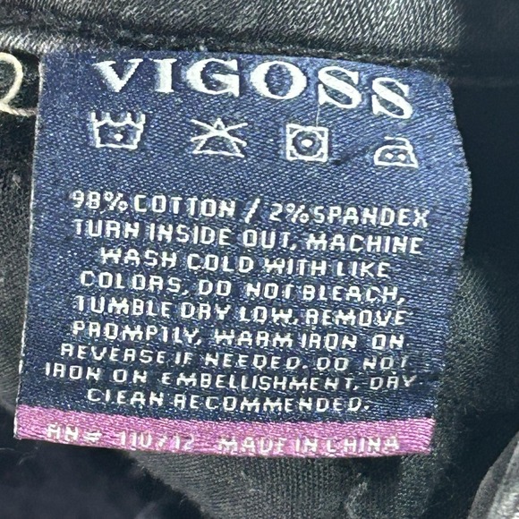 Vigoss Jeans Womens 28x29 Washed Black The Chelsea Skinny Stretch Denim Mid Rise - Picture 14 of 15